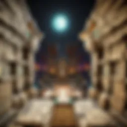 A thrilling PvP battle in a Minecraft arena