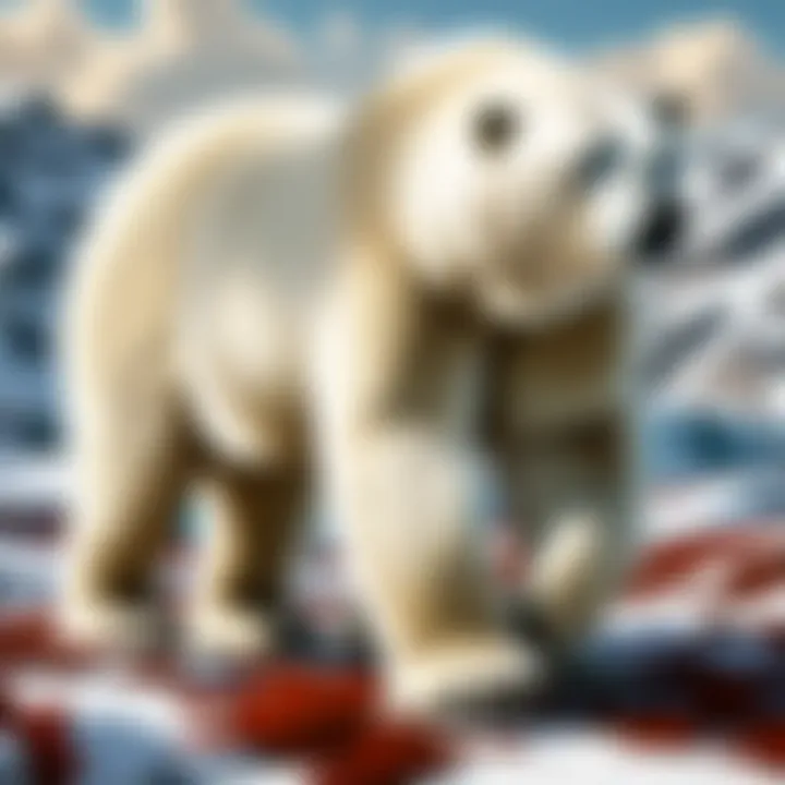 A close-up of polar bear fur showcasing its unique adaptations.