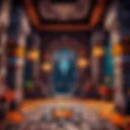 A dynamic combat scene in Minecraft Dungeons Arcade showcasing various character abilities.