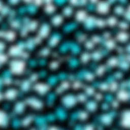 A beautifully crafted diamond block within a Minecraft landscape