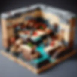 Intricate Minecraft Lego set showcasing The Mine theme