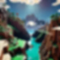 A detailed view of a LEGO Ender-themed building set alongside a Minecraft landscape.