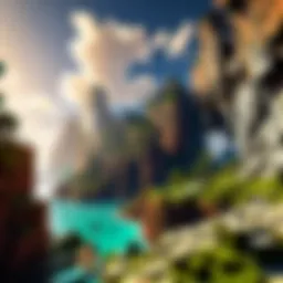 A stunning overview of a sprawling Minecraft server landscape