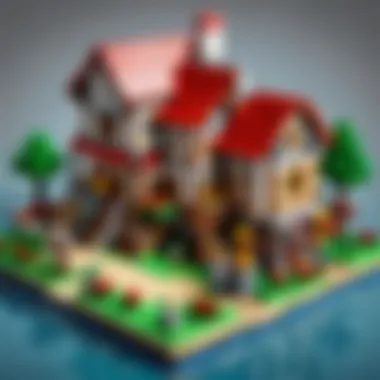 Educational Play with Lego Minecraft Village Educational benefits of Lego Minecraft Village Set depicted through children playing
