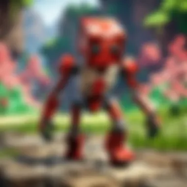 Engaging with the Little Strider in Gameplay Player interacting with the Little Strider in gameplay