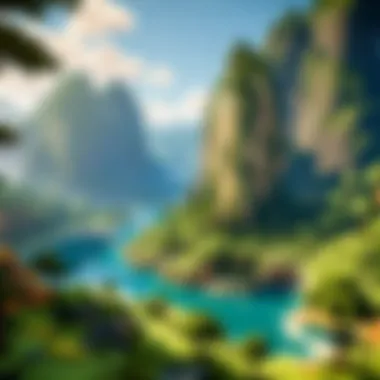 A captivating landscape from Minecraft showcasing diverse biomes.