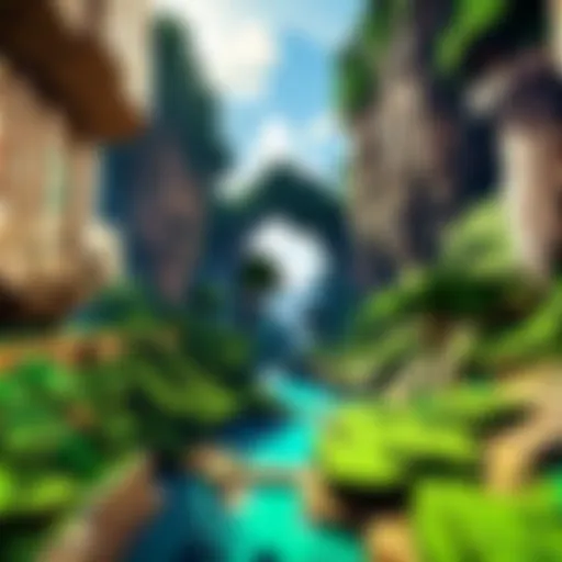 Vibrant Minecraft landscape wallpaper featuring lush biomes