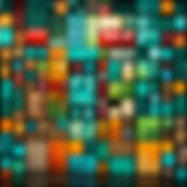 Diversity of Tinted Glass Blocks Close-up of different tinted glass blocks showcasing their unique colors and effects.