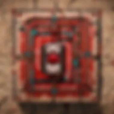 An engaging diagram illustrating a redstone circuit featuring a switch.