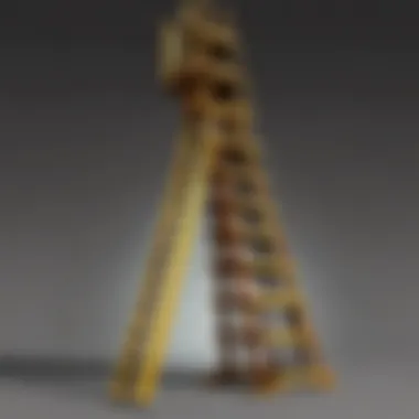 A detailed schematic showing stack ladder construction techniques