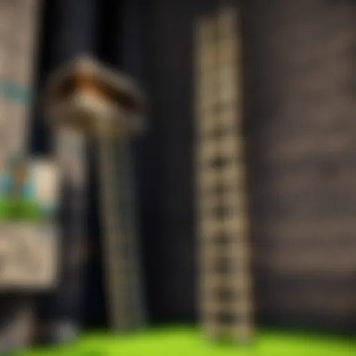 A stack ladder strategically placed in a Minecraft build
