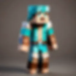 A vibrant display of various Minecraft skin toys showcasing different characters.