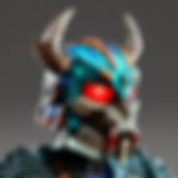 A colorful array of monster helmet covers displayed in Minecraft