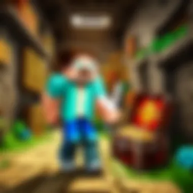 MineCraft scavenger hunt map with hidden treasures