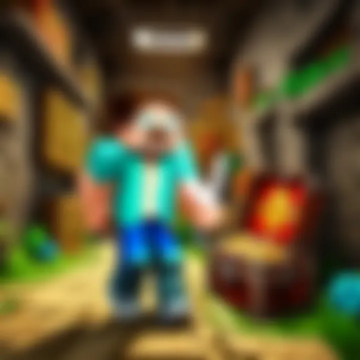 MineCraft scavenger hunt map with hidden treasures