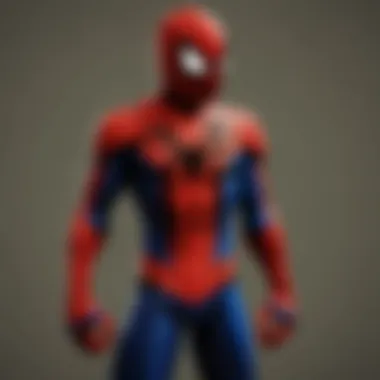 Fan Frenzy: Custom Spiderman Skin in Minecraft Fan-created Spiderman skin in Minecraft