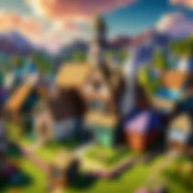 Festive Easter Village in Minecraft Universe