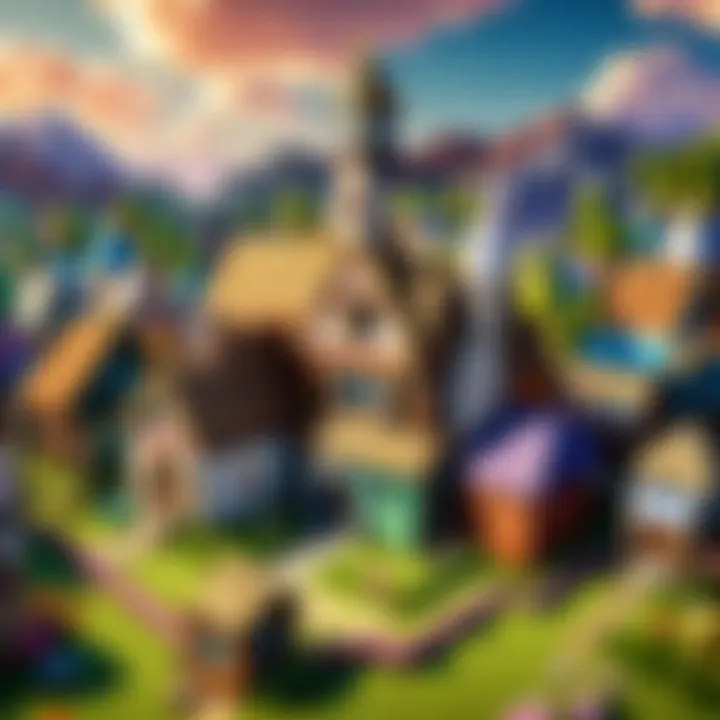 Festive Easter Village in Minecraft Universe