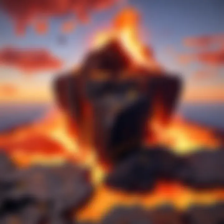 Fiery Volcanic Island Creation