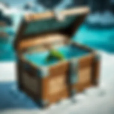 Illustration showing the potential uses of a frog ice chest in Minecraft