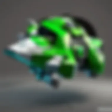 Ben 10's Futuristic Spacecraft Design A detailed depiction of Ben 10's futuristic spacecraft