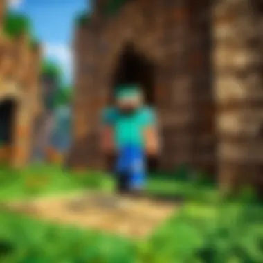 Minecraft Gameplay Screenshot Screenshot of Minecraft gameplay showcasing a creative build