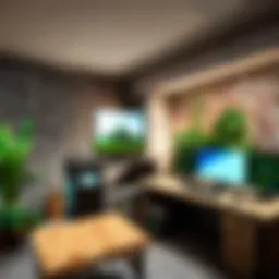 A high-performance gaming PC setup displaying vibrant visuals