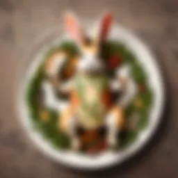 Gourmet rabbit dish with herb-infused sauce