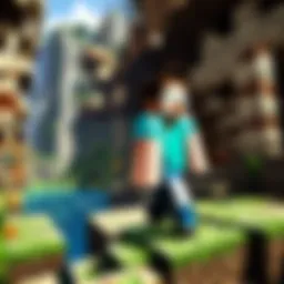 A vibrant screenshot of Minecraft gameplay in a web browser