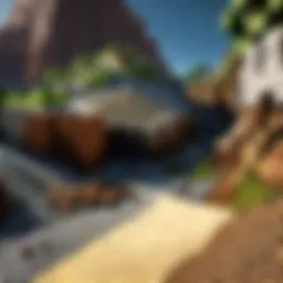 Dense gravel deposit in Minecraft