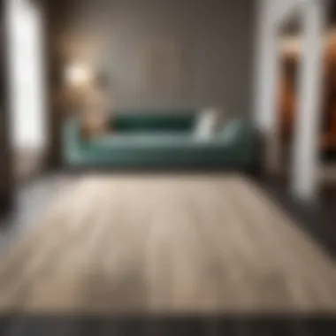 Sleek low-profile carpet in minimalist setting