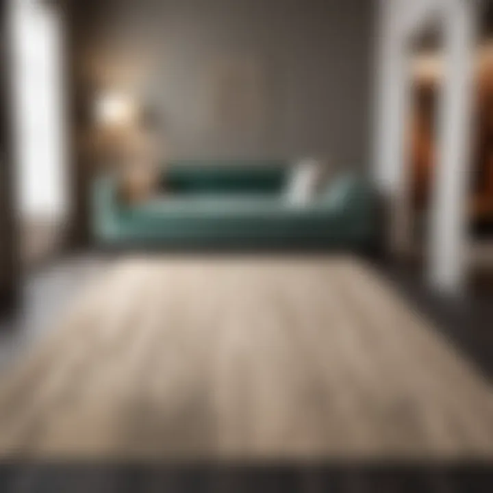 Sleek low-profile carpet in minimalist setting