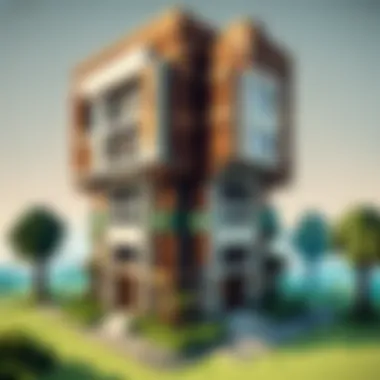 Interactive Minecraft Building Illustration