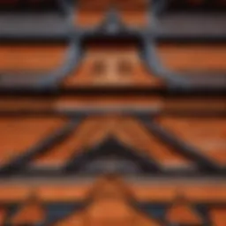 Roof with intricate geometric patterns