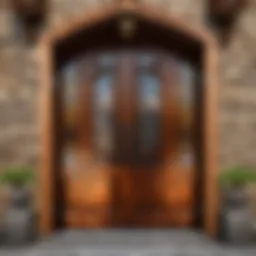 Exquisite Iron Wood Door Design