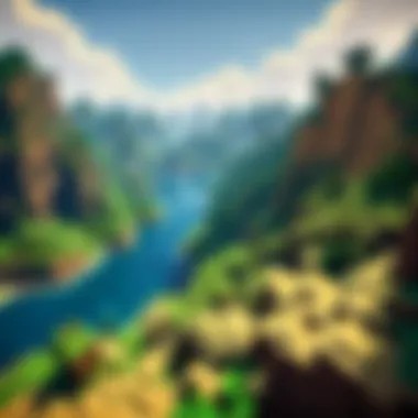 Immersive Minecraft Java Edition Landscape Landscape of Minecraft world with Java Edition features