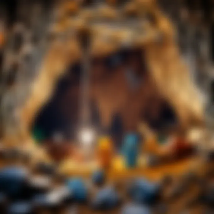 LEGO Minecraft The Cave Set - Mining scene