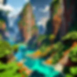 A stunning Minecraft landscape showcasing diverse biomes.