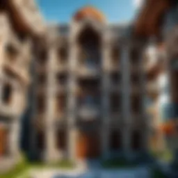 Virtual Architect crafting intricate structures in Minecraft