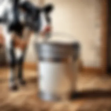 Milking bucket importance in ensuring quality milk for cows