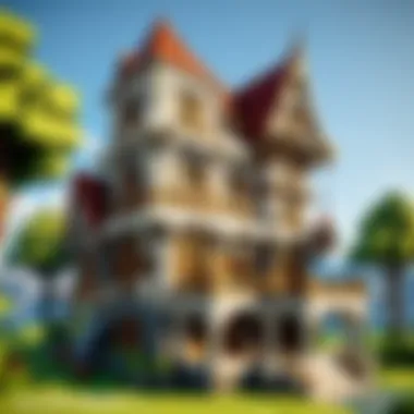 Realm of Imagination: Minecraft Architectural Masterpiece Minecraft architectural masterpiece in a fantasy realm