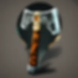 A detailed array of Minecraft axes showcasing different materials
