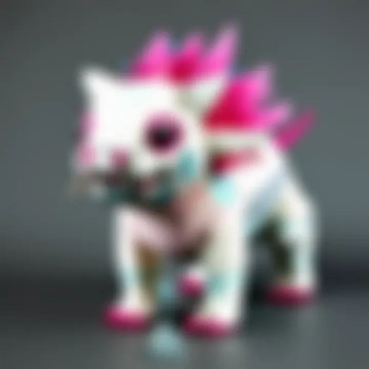 Close-up of Minecraft Axolotl Plush Details