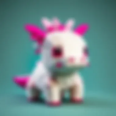 Minecraft Axolotl Plush Merchandise Arrangement