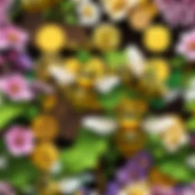 Minecraft Bee Interaction with Flowers