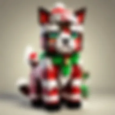 Minecraft Cat Plush - Festive Edition