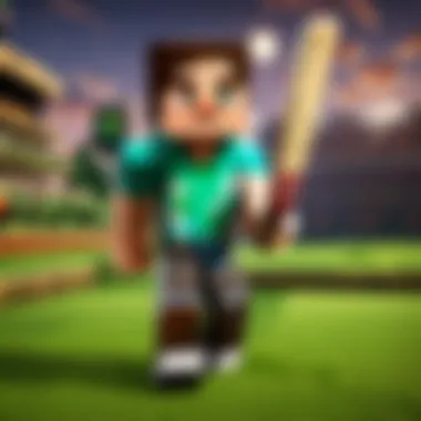 Minecraft Character Watching Live Cricket on Hotstar