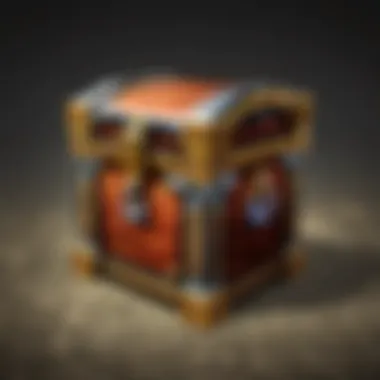 Strategic Usage of Chests in Gameplay Player using a chest in a strategic gameplay scenario