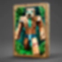 Detailed design of a Minecraft collection card featuring iconic game elements