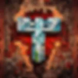 Digital Minecraft logo with a dynamic design